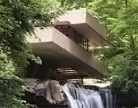 Fallingwater’s southwest elevation provides
a spectacular view in the summertime.