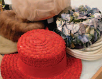 Hats purchased at the Kaufmann’s
Department Store ready to be exhibited.
