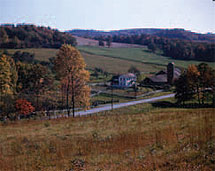 A view of the Tissue house and The Barn
towards Laurel Ridge.