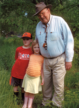 Dr. Blakeslee enjoyed fishing 
with his grandchildren, 
Andrew and Grace.
