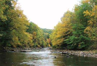 Slippery Rock Creek — the view from Harris Bridge